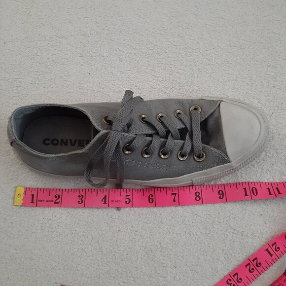 Converse Women's Size 8 Unisex Light Gray Canvas All Star Chuck Taylor Sneakers - Picture 12 of 12